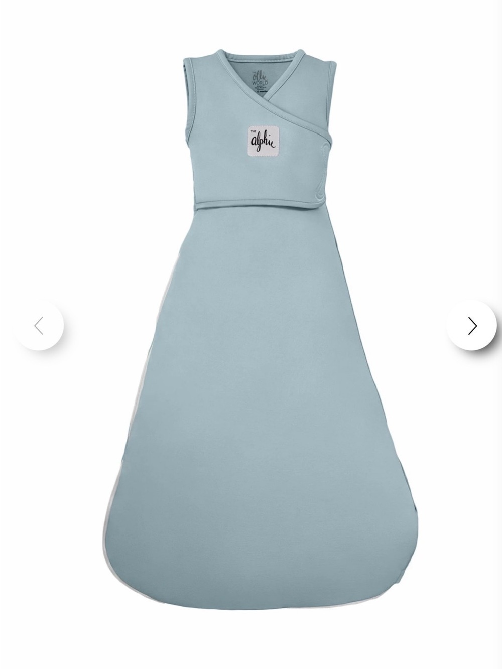 The Ollie World Alphie Sleep Sack Pouch, light blue, 12-24 months